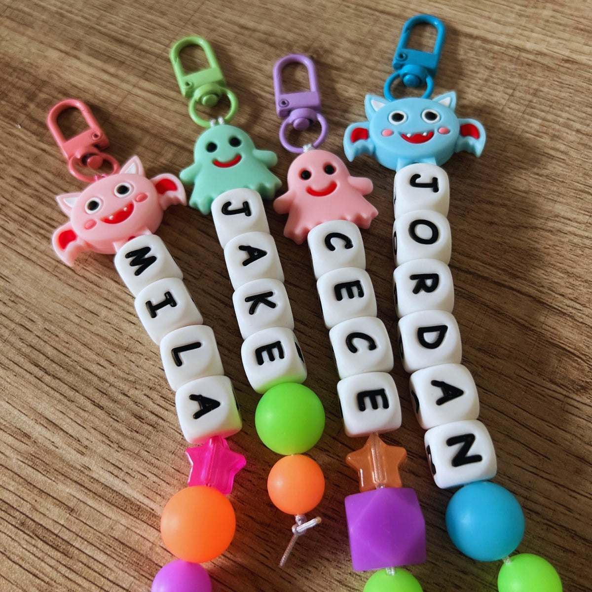 Personalized Halloween Silicone Name Tag / Bag Tag / Keychain