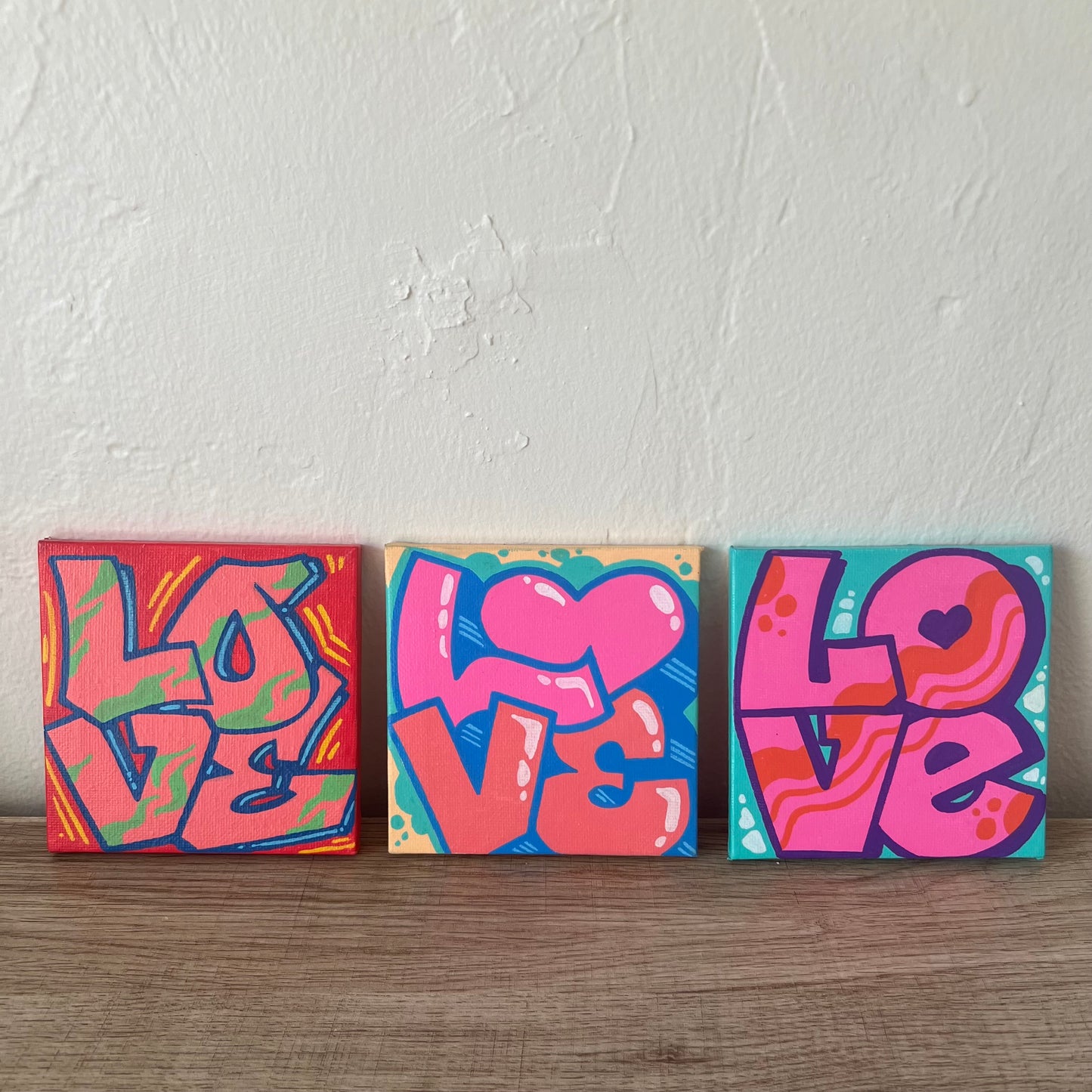 4" x 4" Tiny Love Paintings