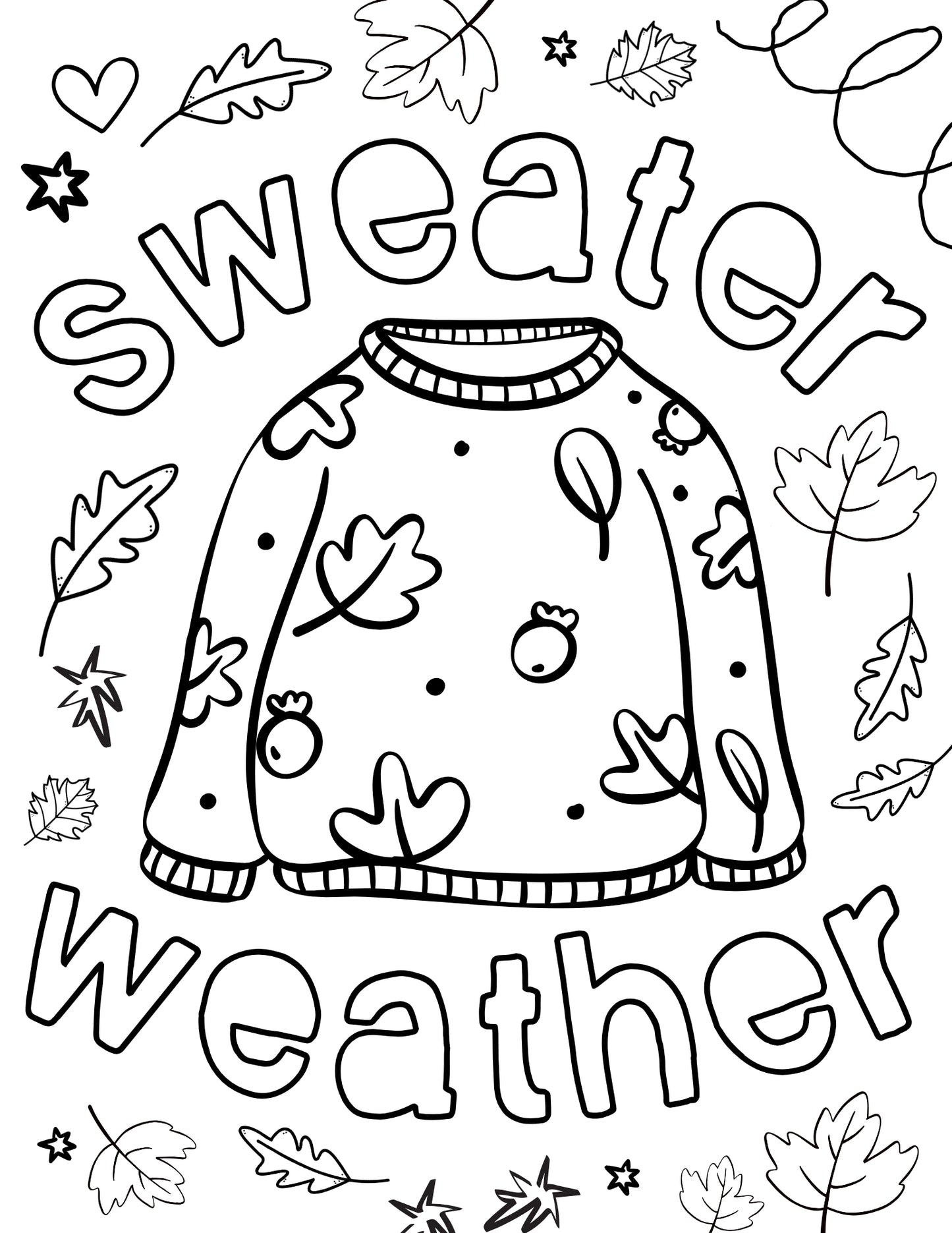 FREE Fall Coloring Page - Instant Download