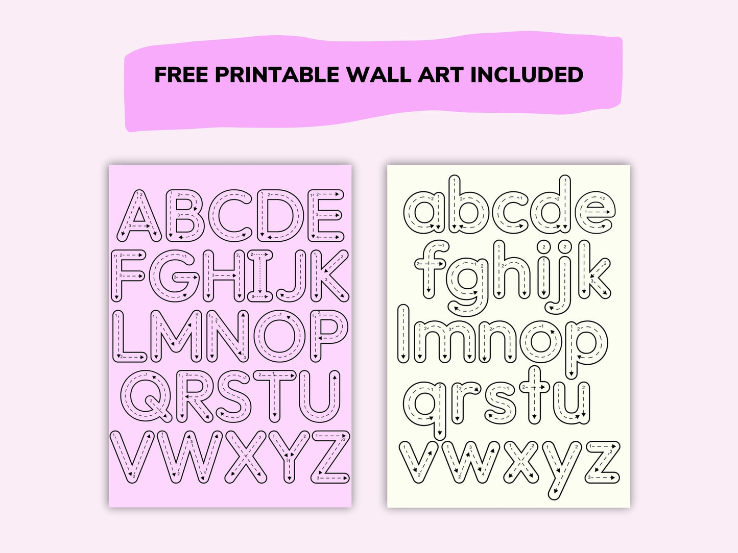Alphabet Tracing Kid Worksheets / Downloadable File / Digital Worksheets / Letter Learning
