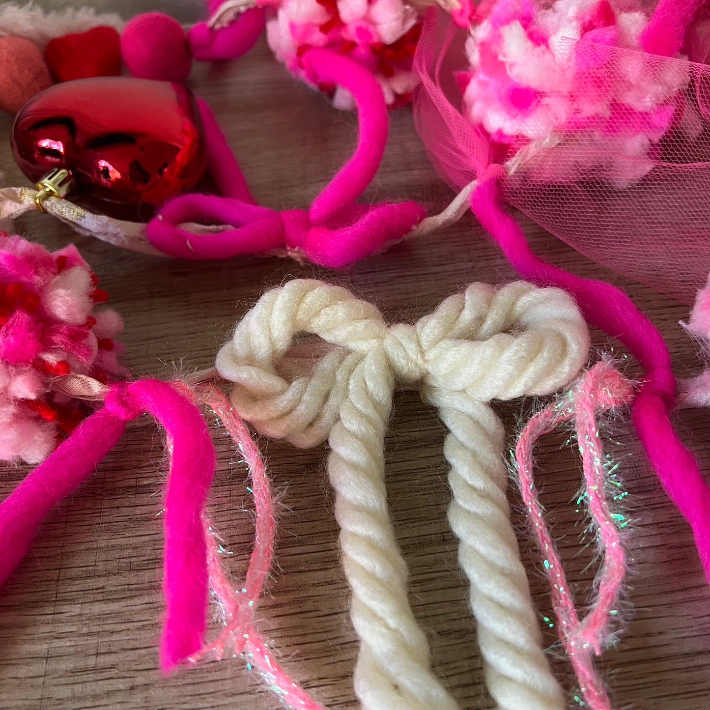 Whimsical Heart & Pom-Pom Garland