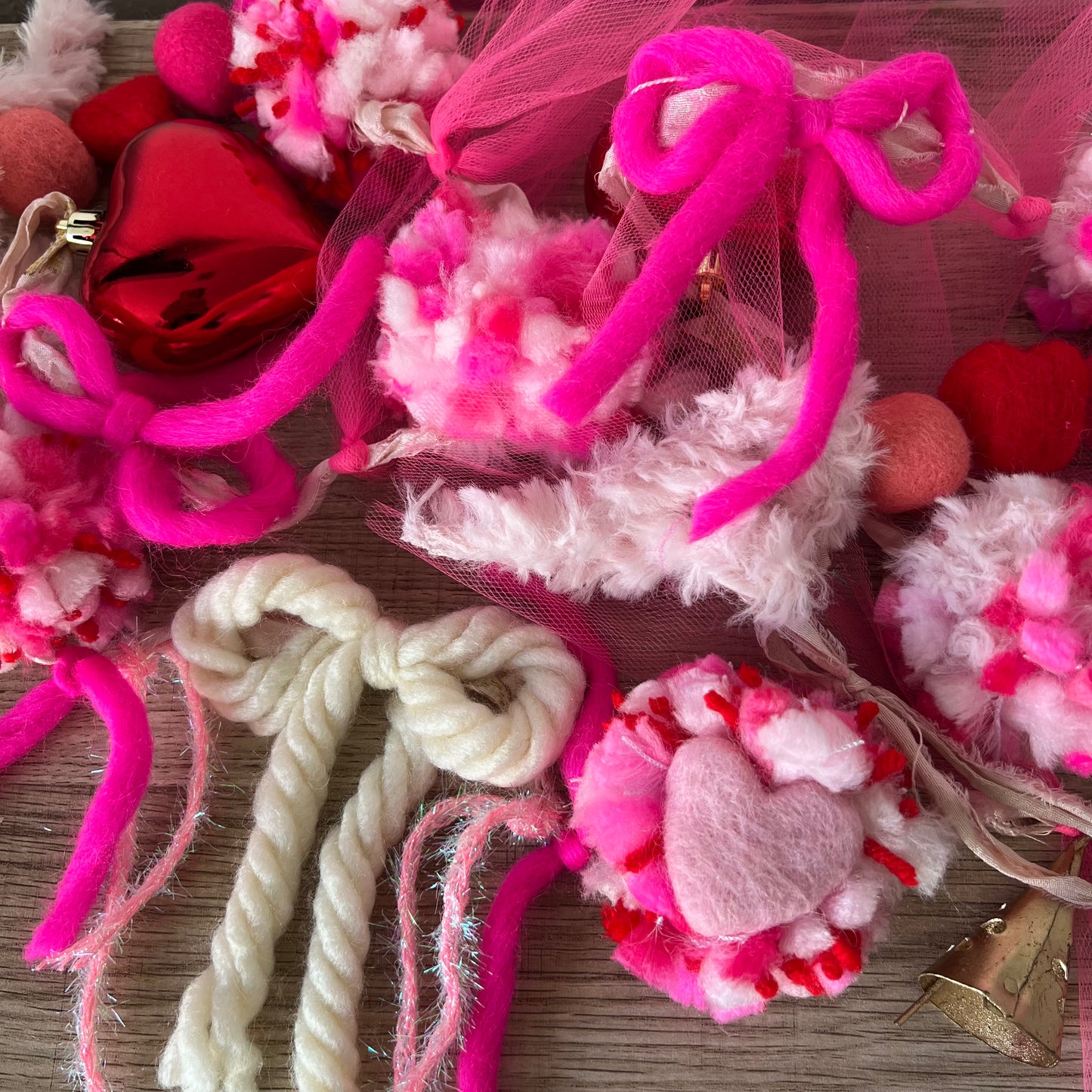 Whimsical Heart & Pom-Pom Garland