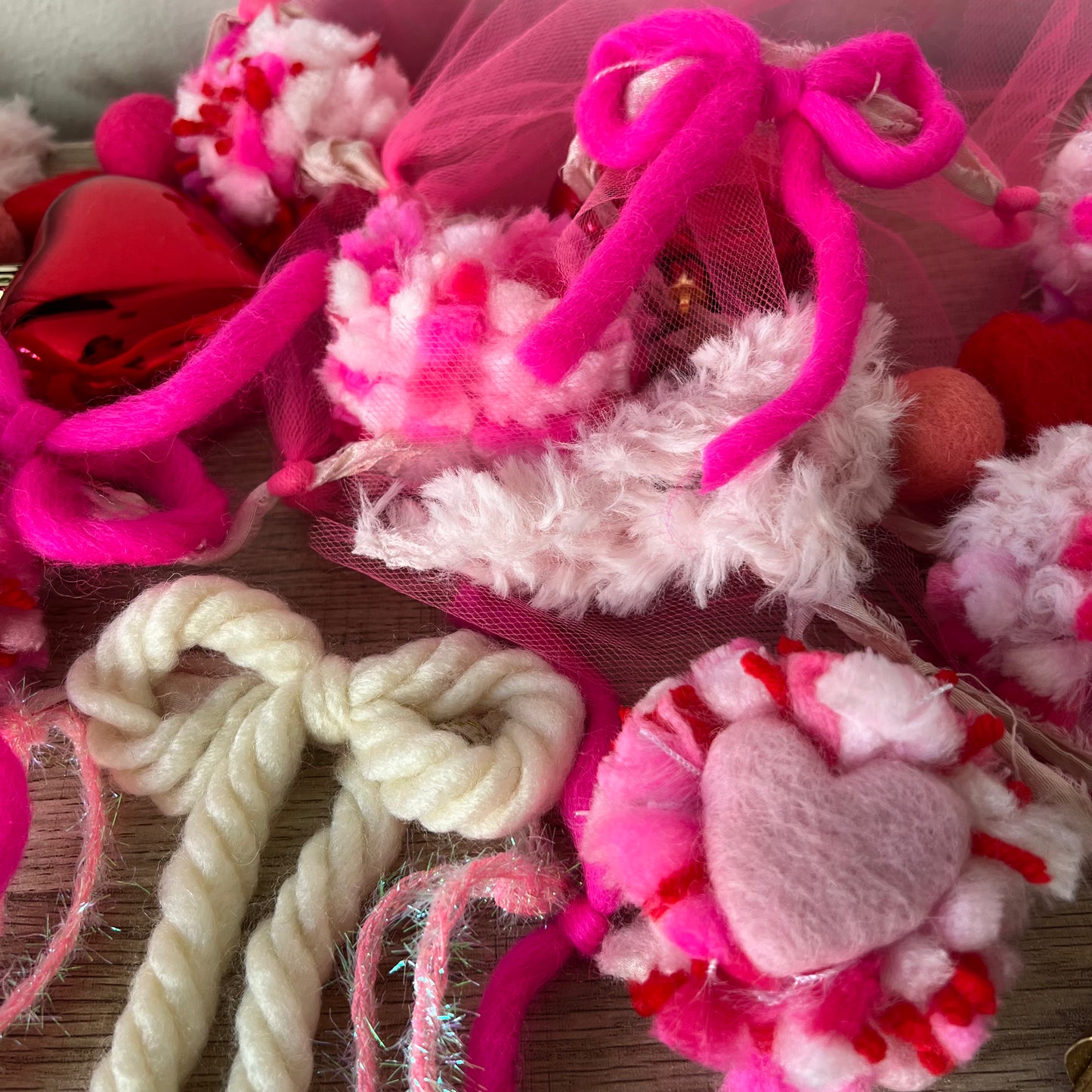 Whimsical Heart & Pom-Pom Garland