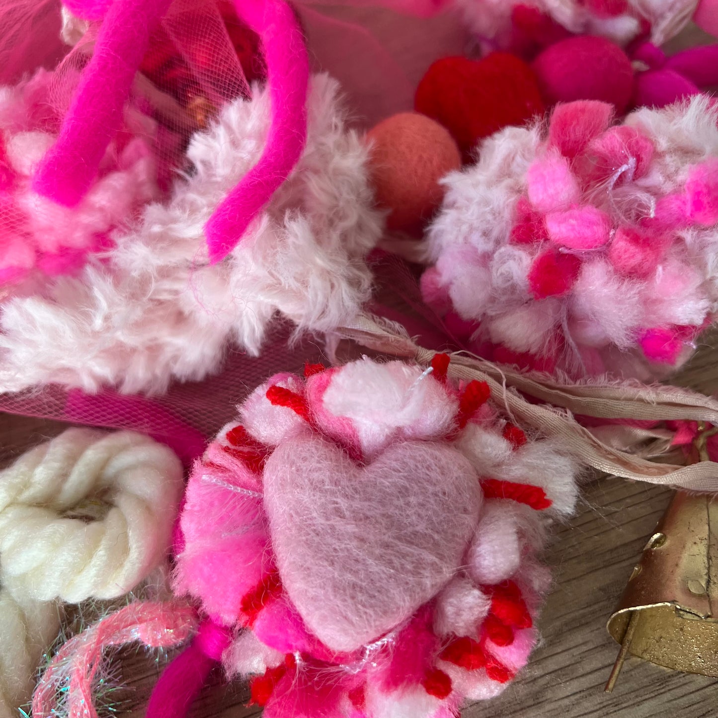 Whimsical Heart & Pom-Pom Garland