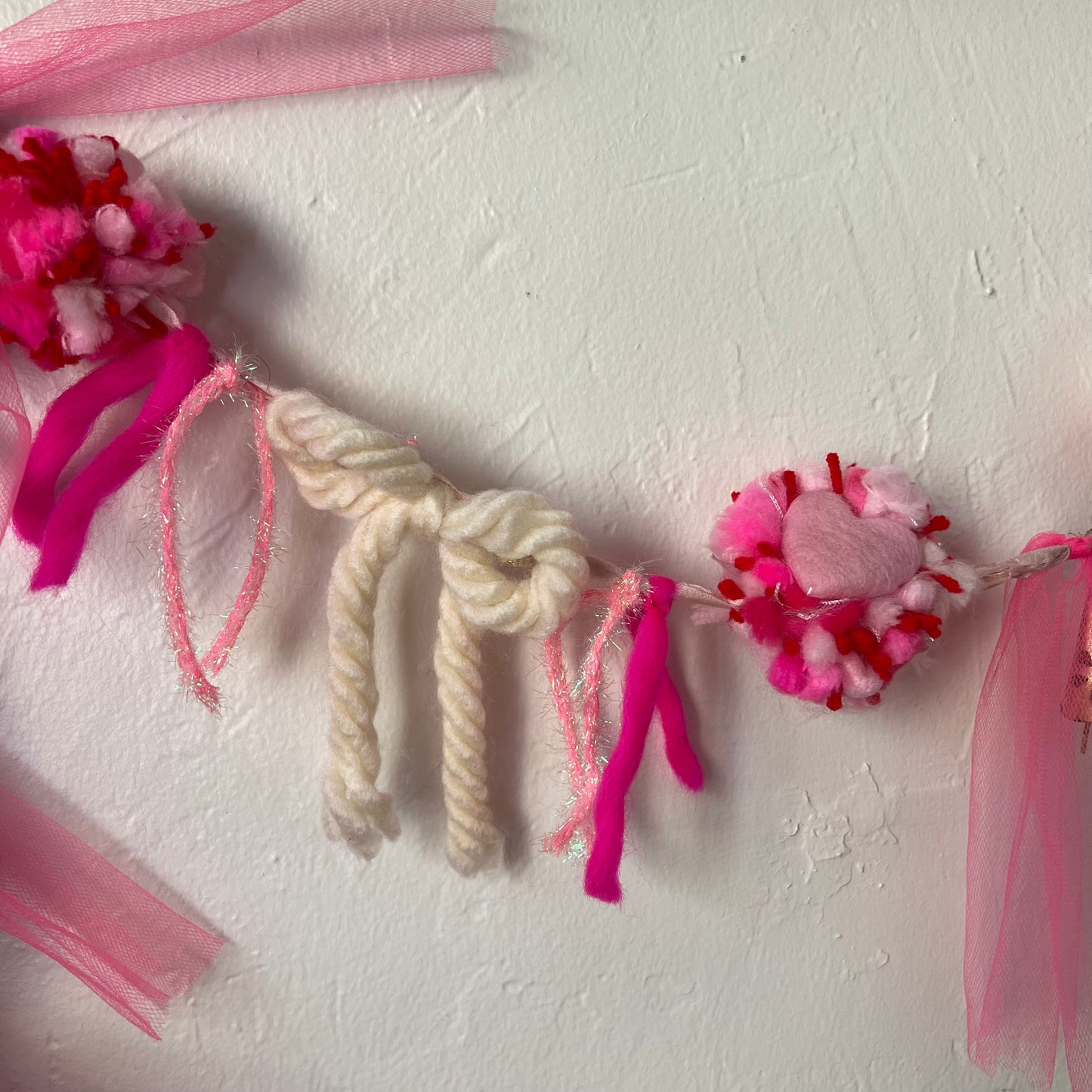 Whimsical Heart & Pom-Pom Garland