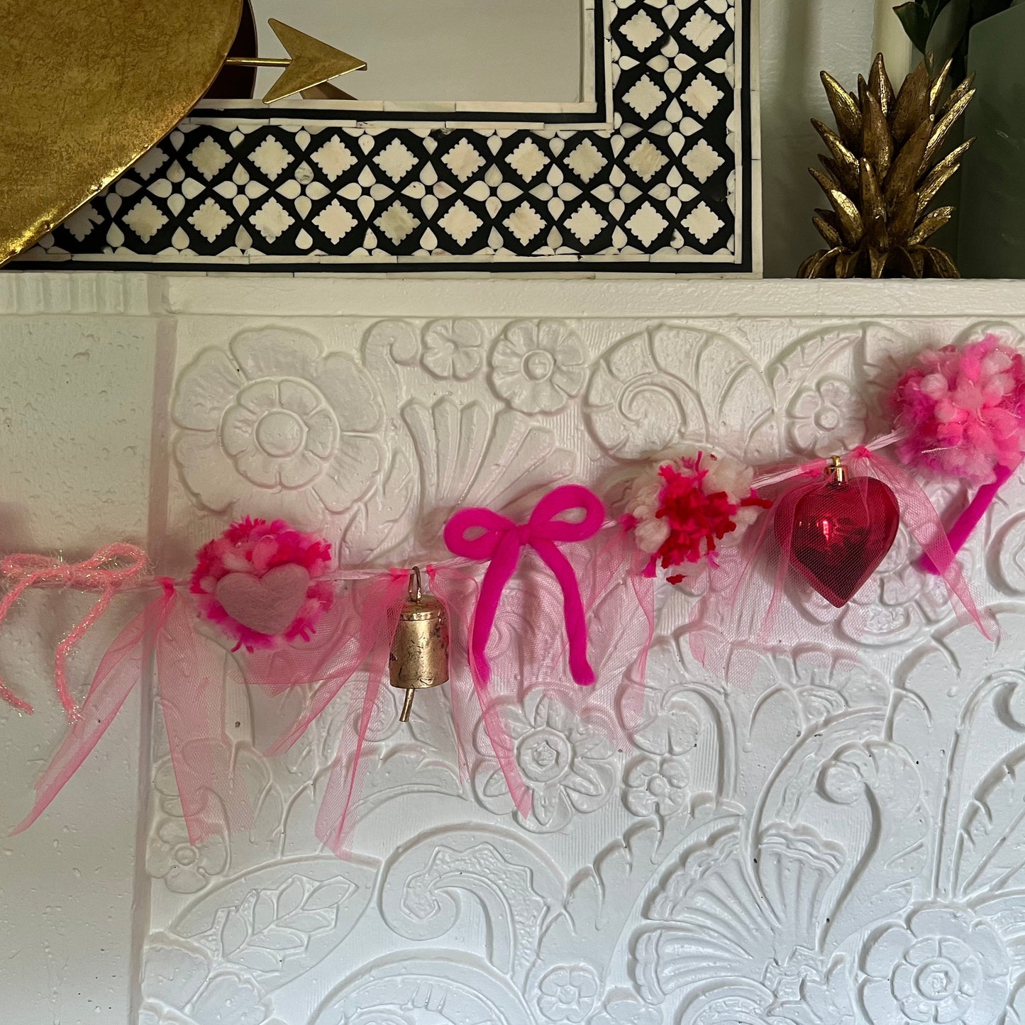 Whimsical Heart & Pom-Pom Garland