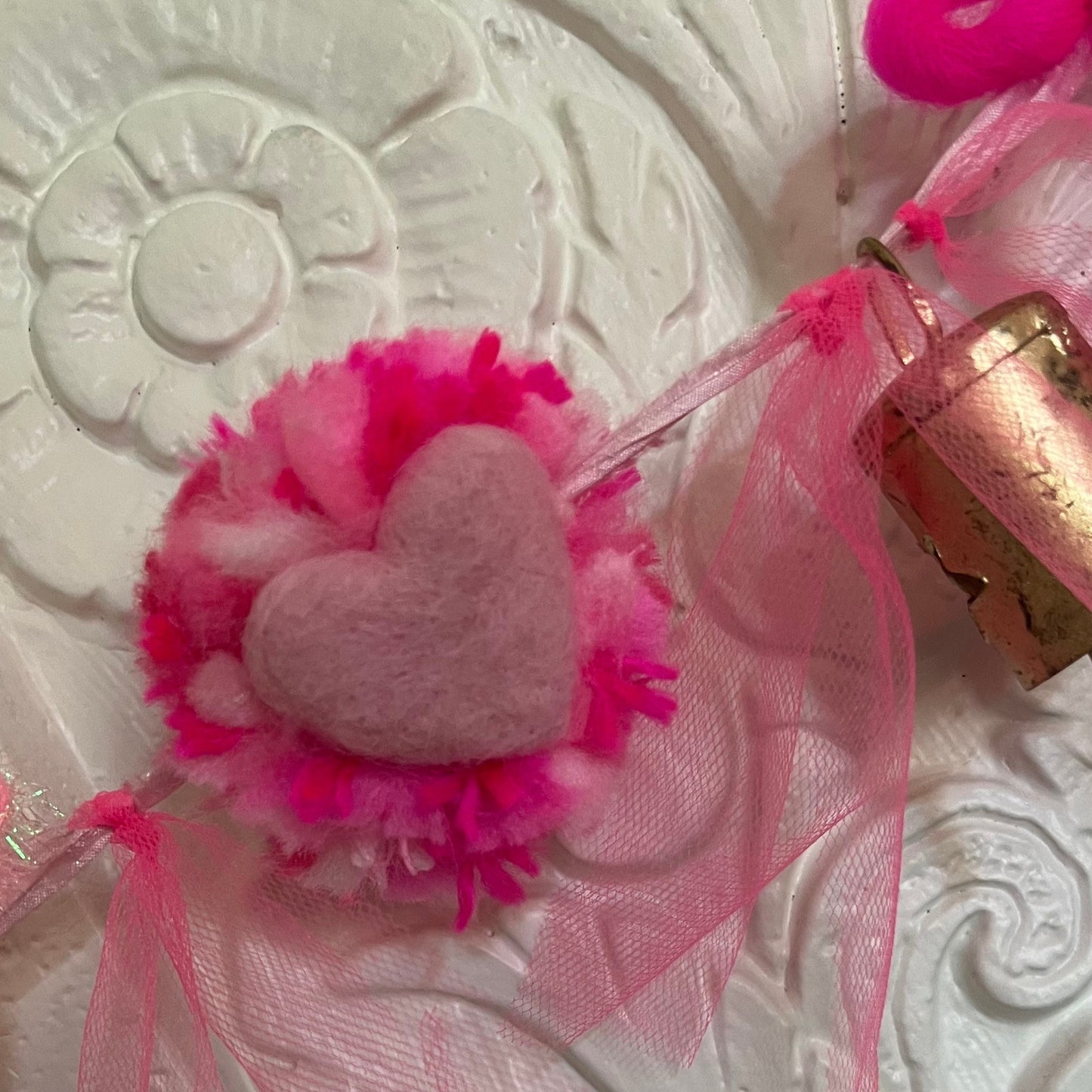 Whimsical Heart & Pom-Pom Garland