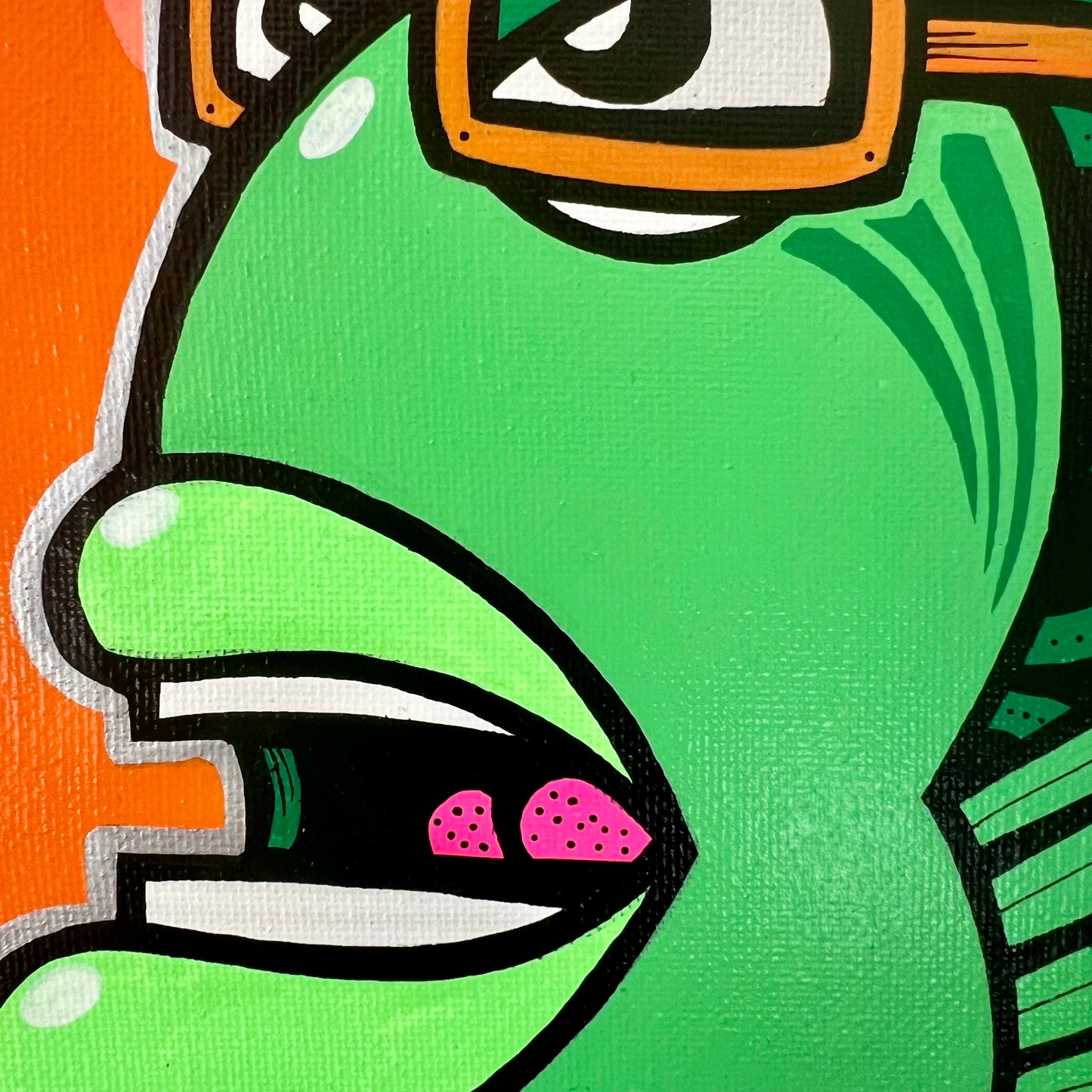 10" x 10" Graffiti Fish Painting