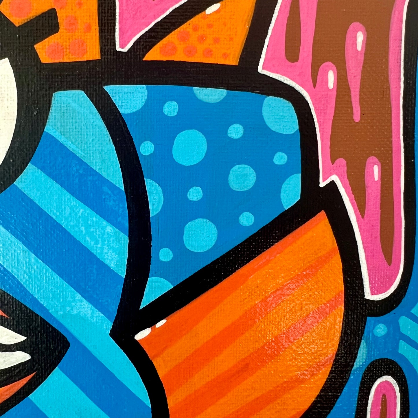 10" x 8" Graffiti Fish Painting