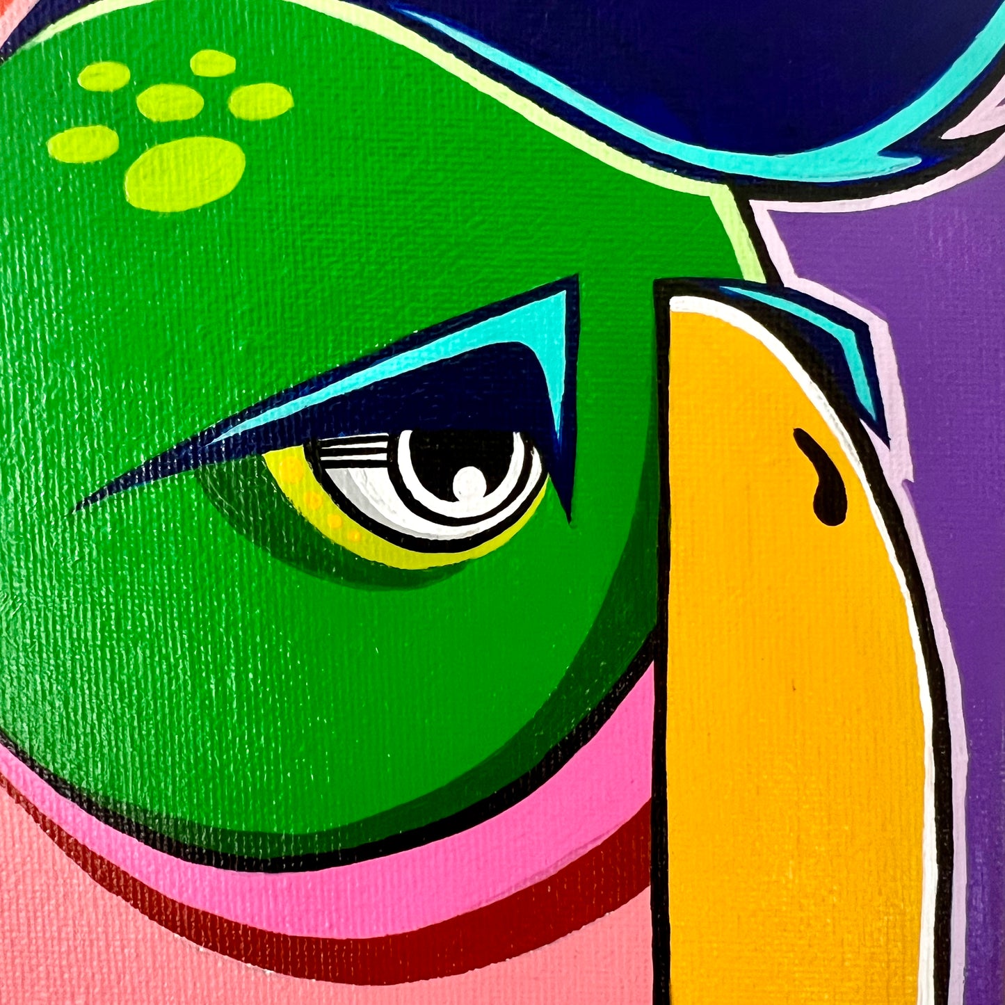 6" x 12" Graffiti Parrot Painting