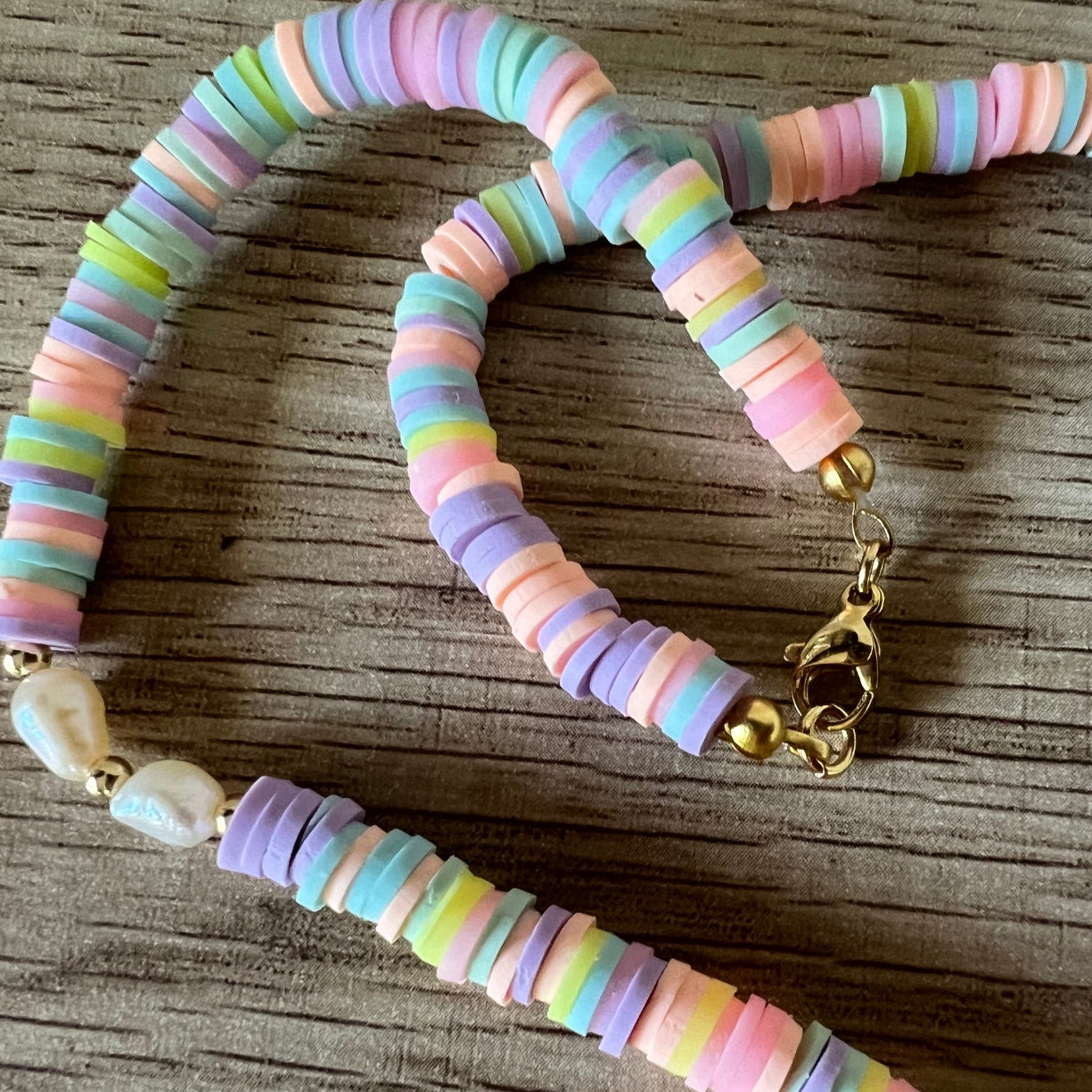 "Mama" Candy-Colored Beaded Necklace