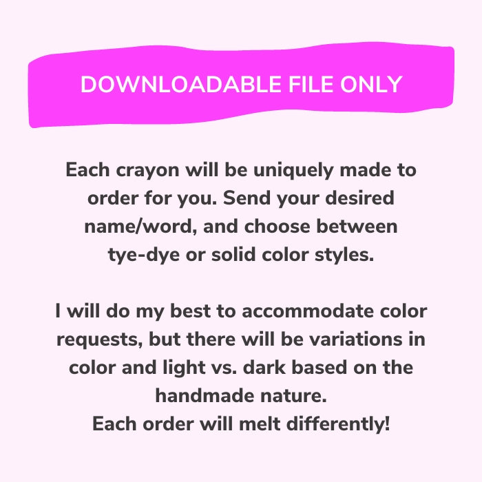 Personalized Name Crayons