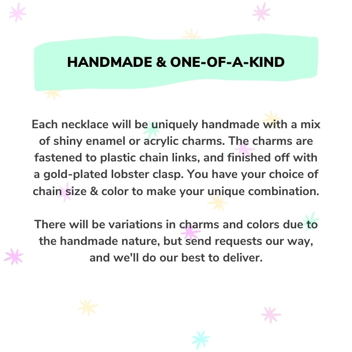 Paddy's Rainbow + Clover Charm Necklace