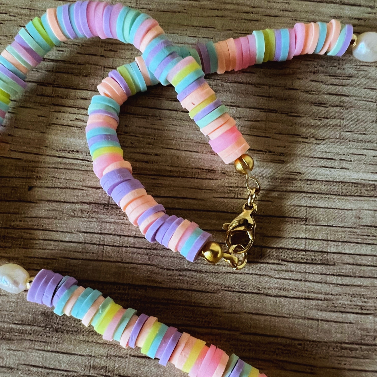 Personalized Candy-Colored Beaded Necklace