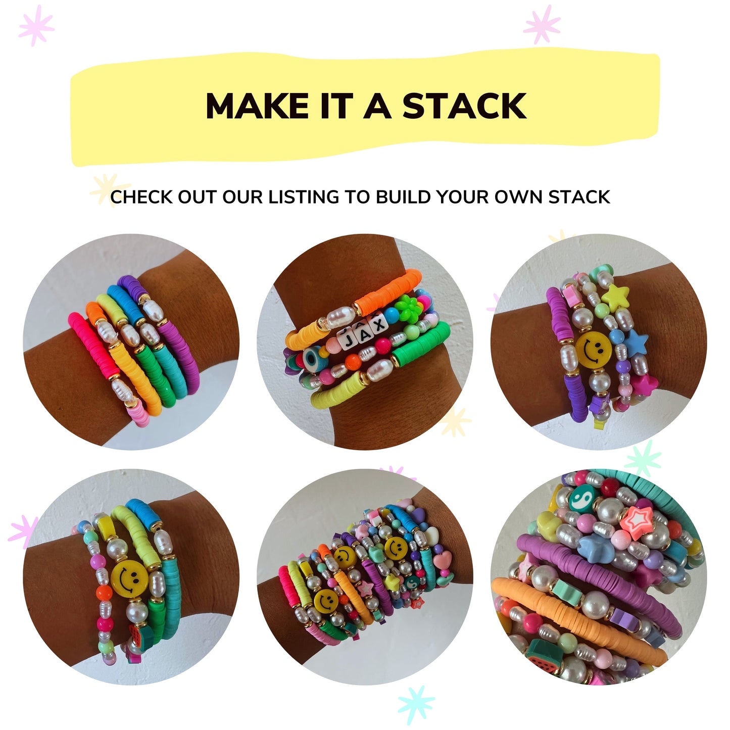 Personalized Beaded Bracelet Set