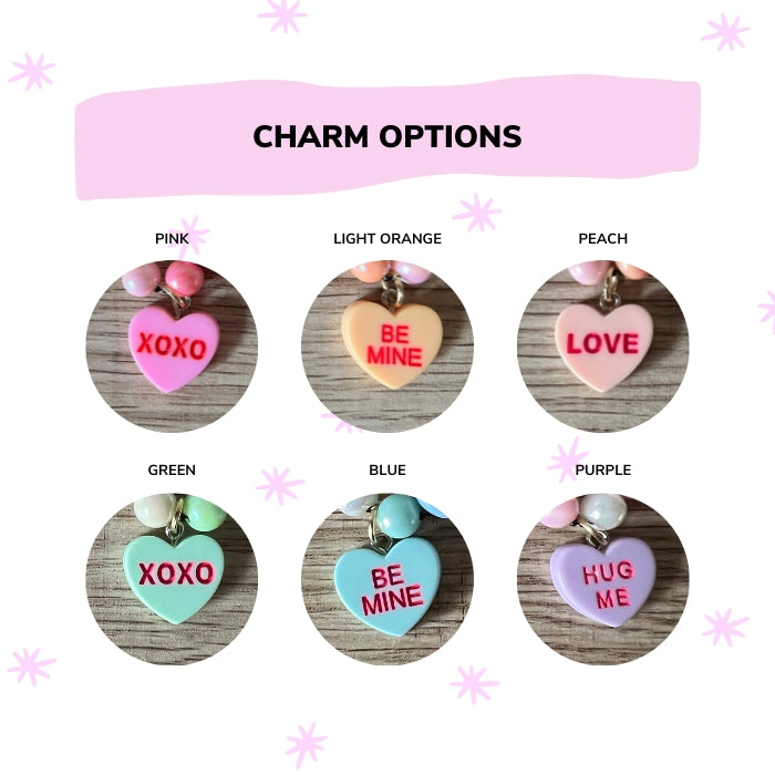 Candy Heart Charm Necklace