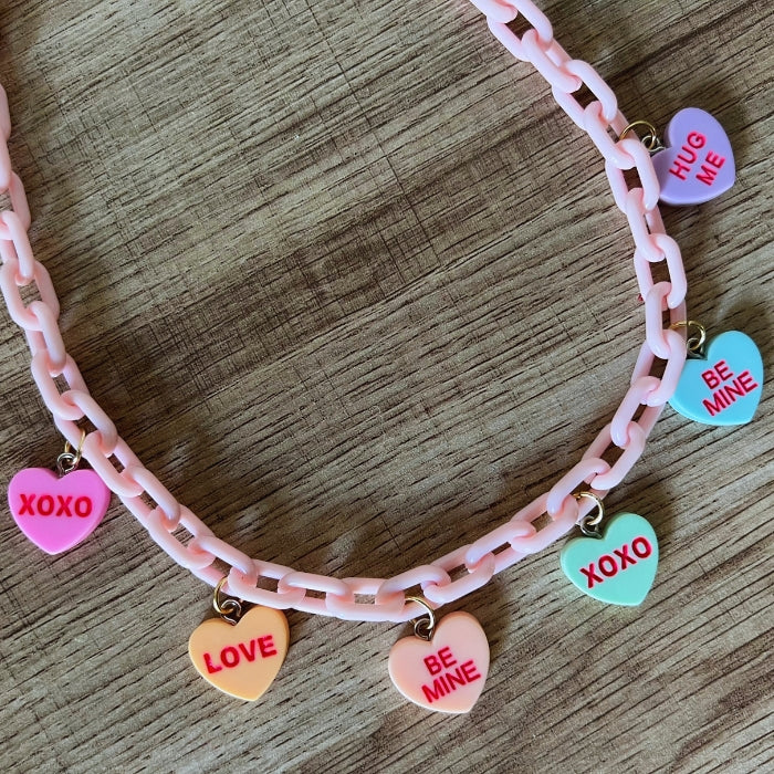 Valentine Heart Charm Necklace
