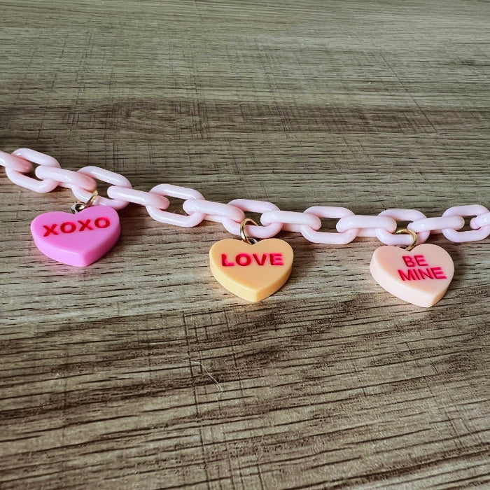 Valentine Heart Charm Necklace