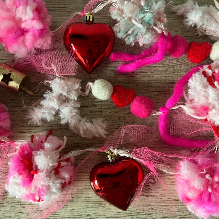 Whimsical Heart & Pom-Pom Garland