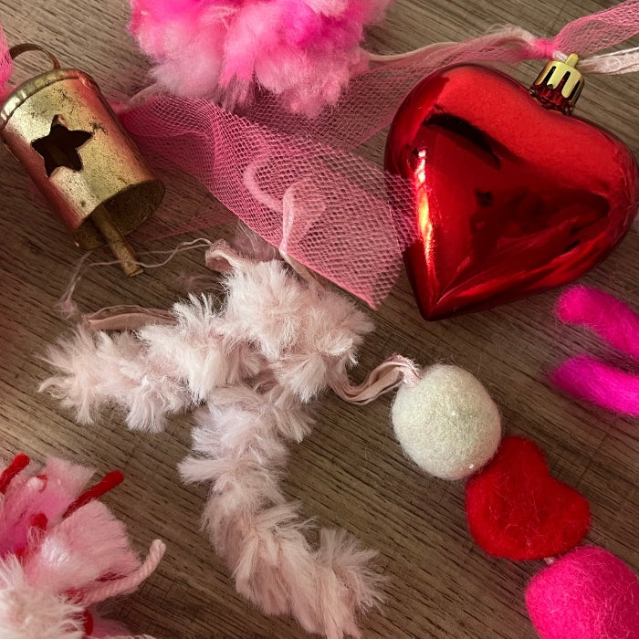 Whimsical Heart & Pom-Pom Garland