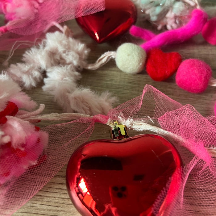 Whimsical Heart & Pom-Pom Garland