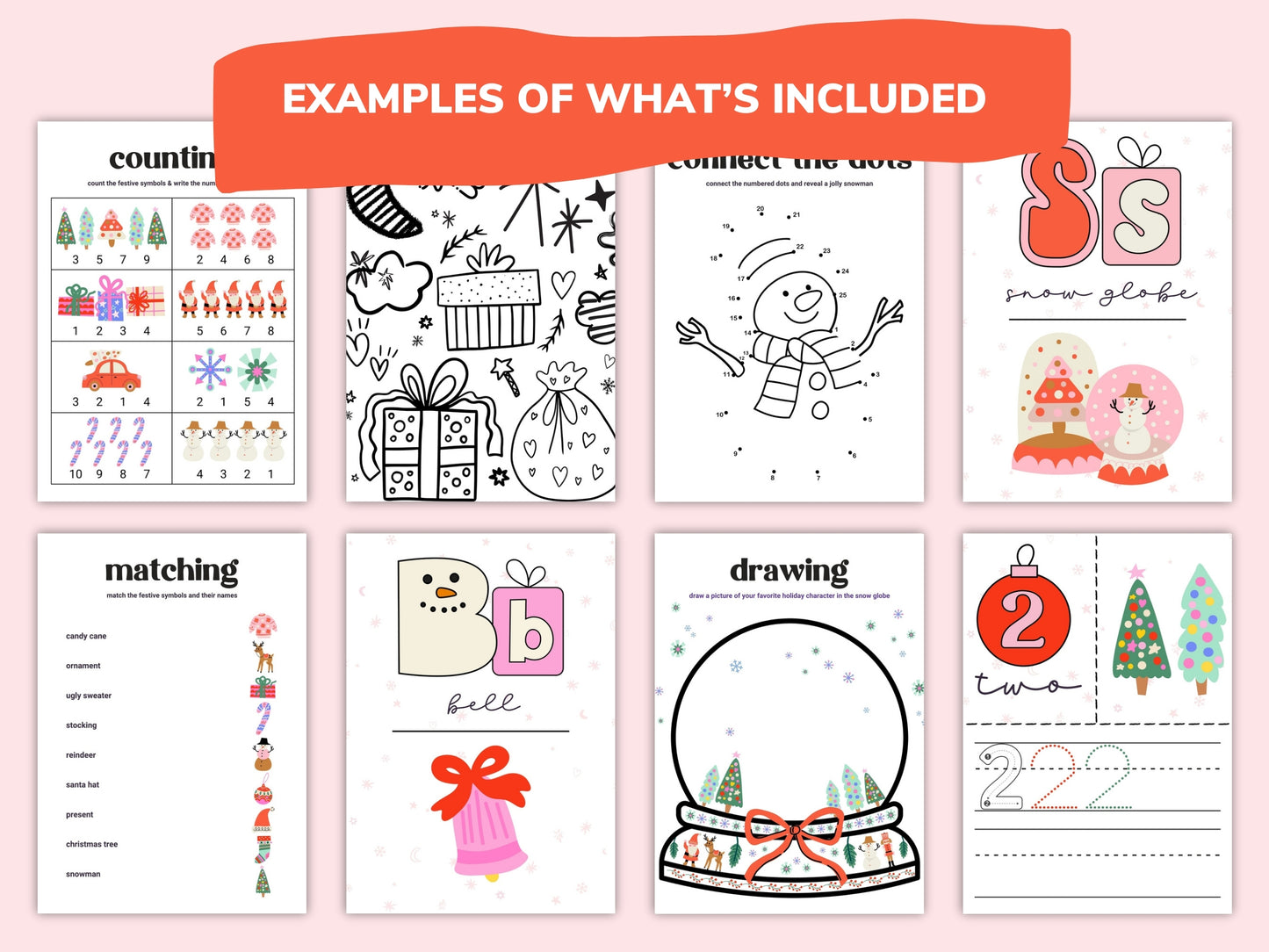 Holiday Kids Worksheets / Downloadable File / Digital Worksheets