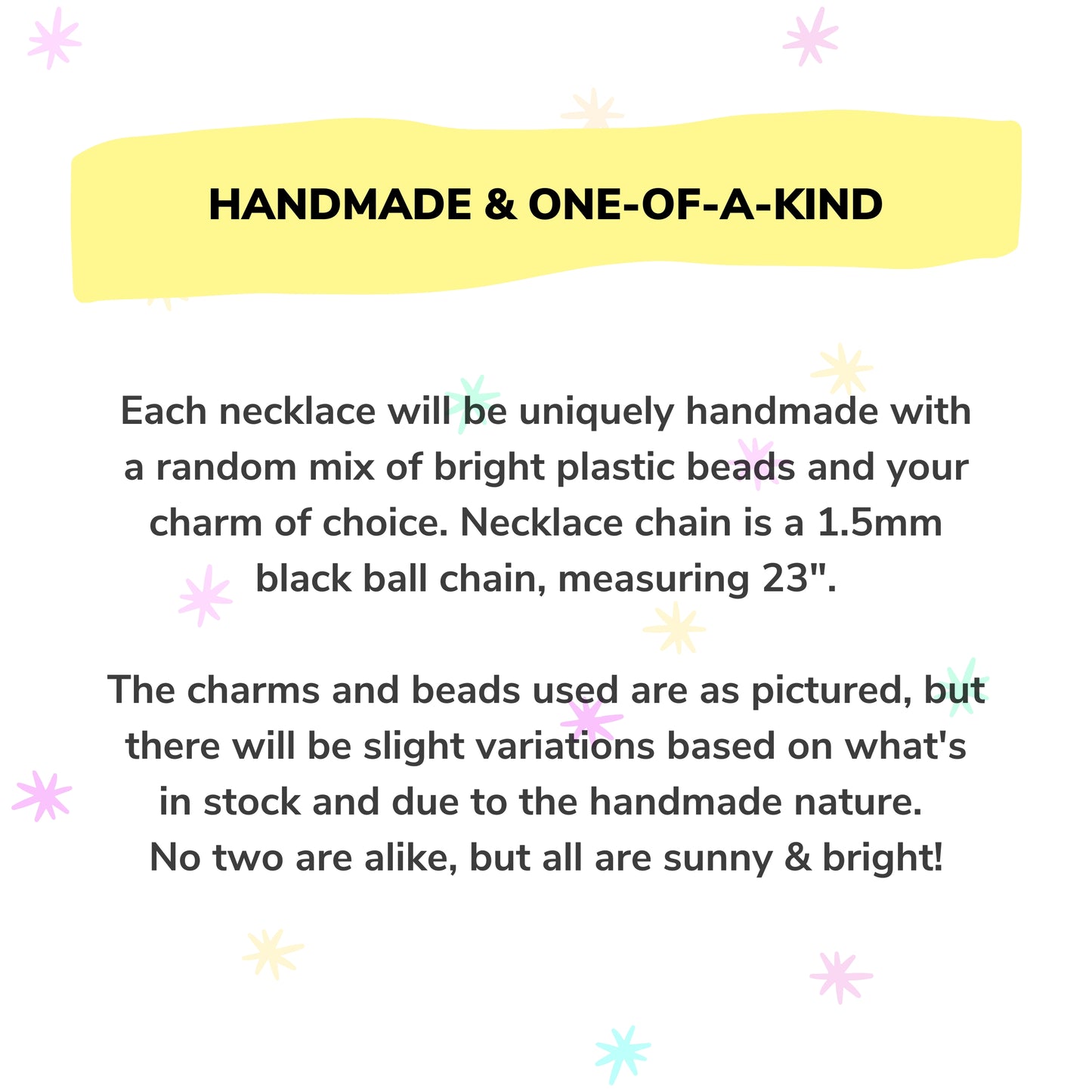Personalized Summer Charm Necklace
