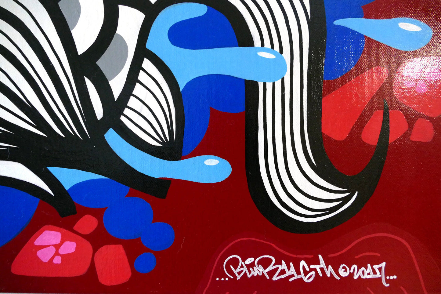 36" x 24" Graffiti Fish Painting
