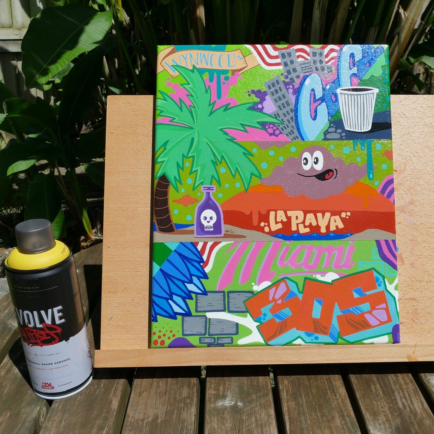 11" x 14" Blur116th Miami Graffiti Painting
