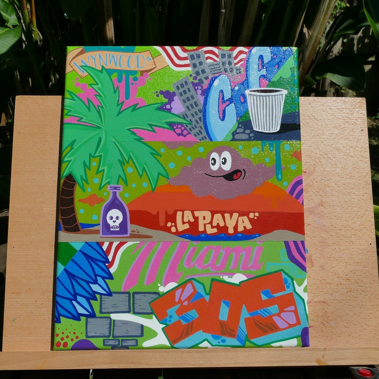 11" x 14" Blur116th Miami Graffiti Painting