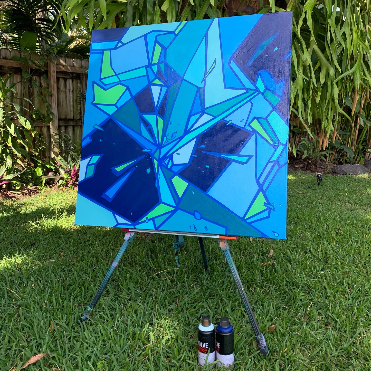 36" x 36" Geometric Abstract Painting