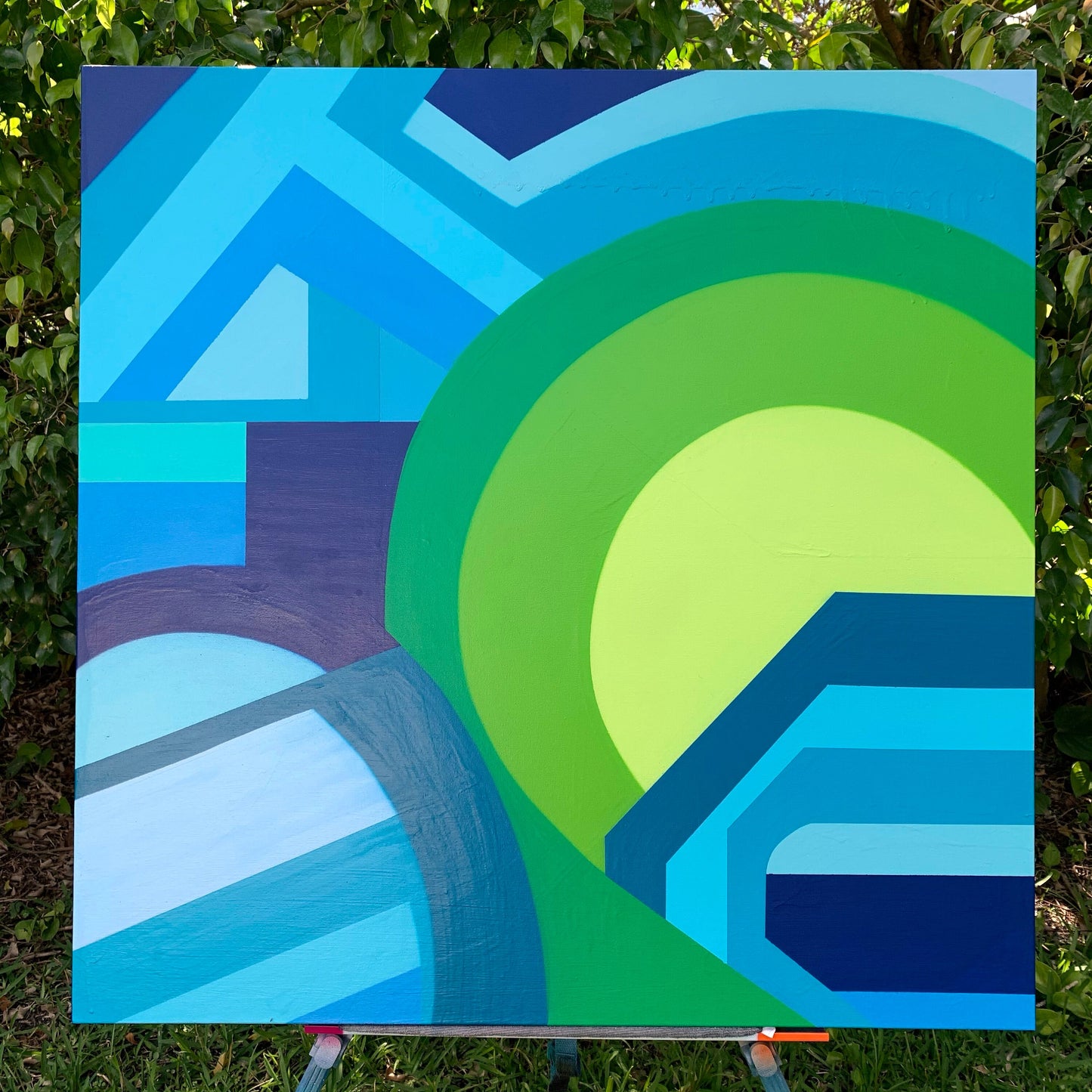 36" x 36" Geometric Abstract Painting
