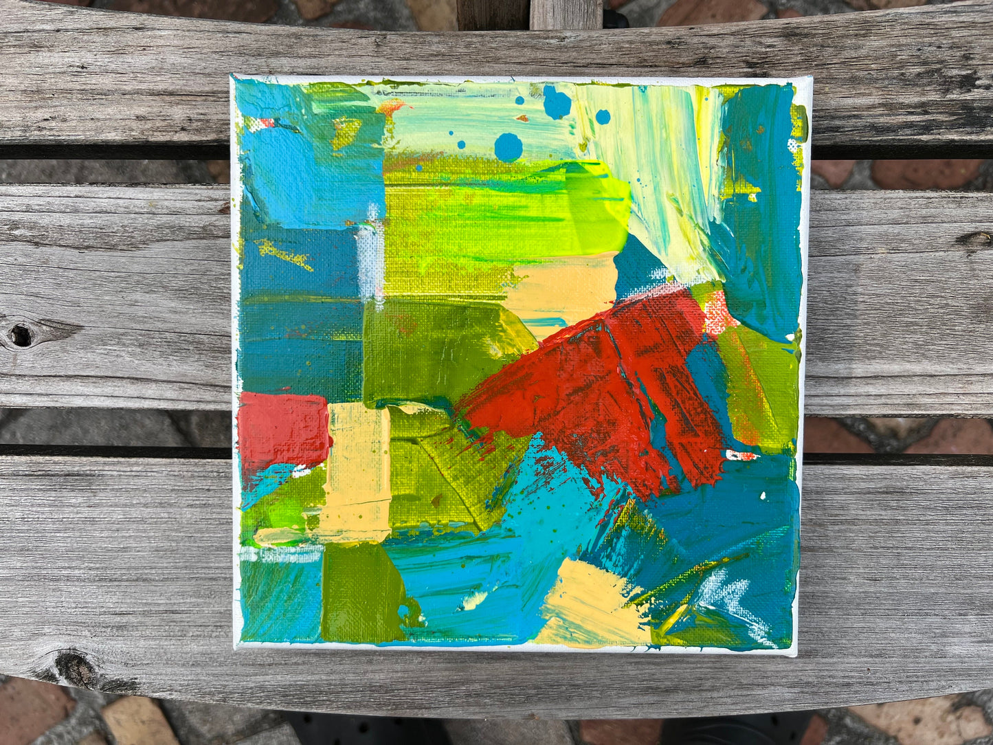 8" x 8" Abstract Paintings Triptych