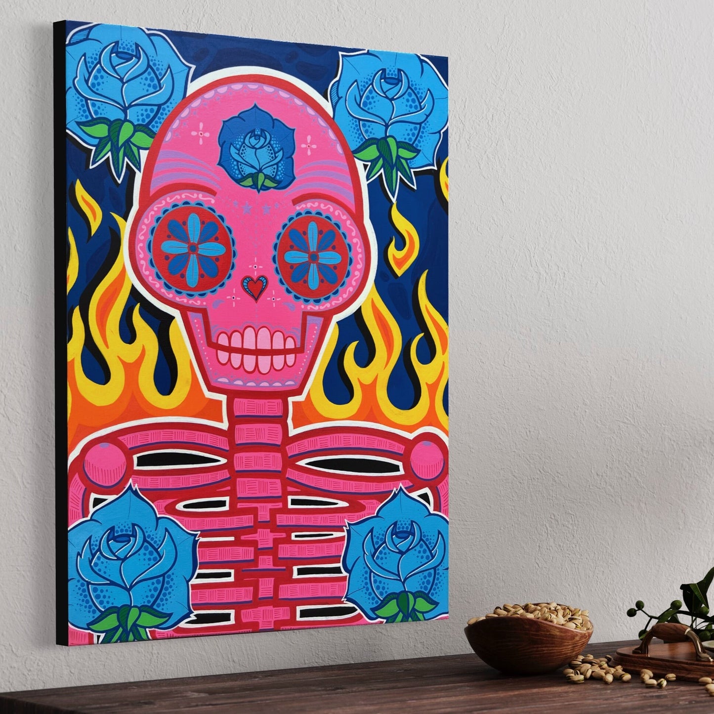 18" x 24" Sugar Skull Painting