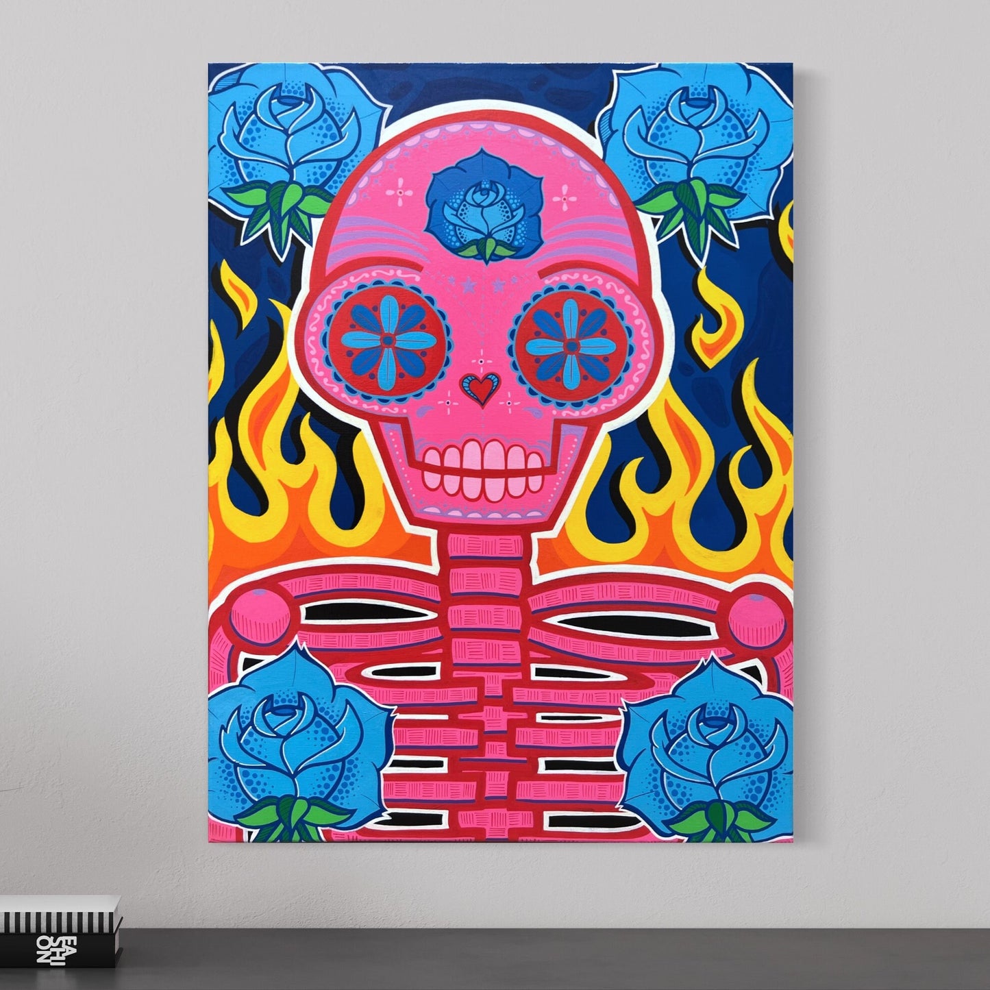 18" x 24" Sugar Skull Painting