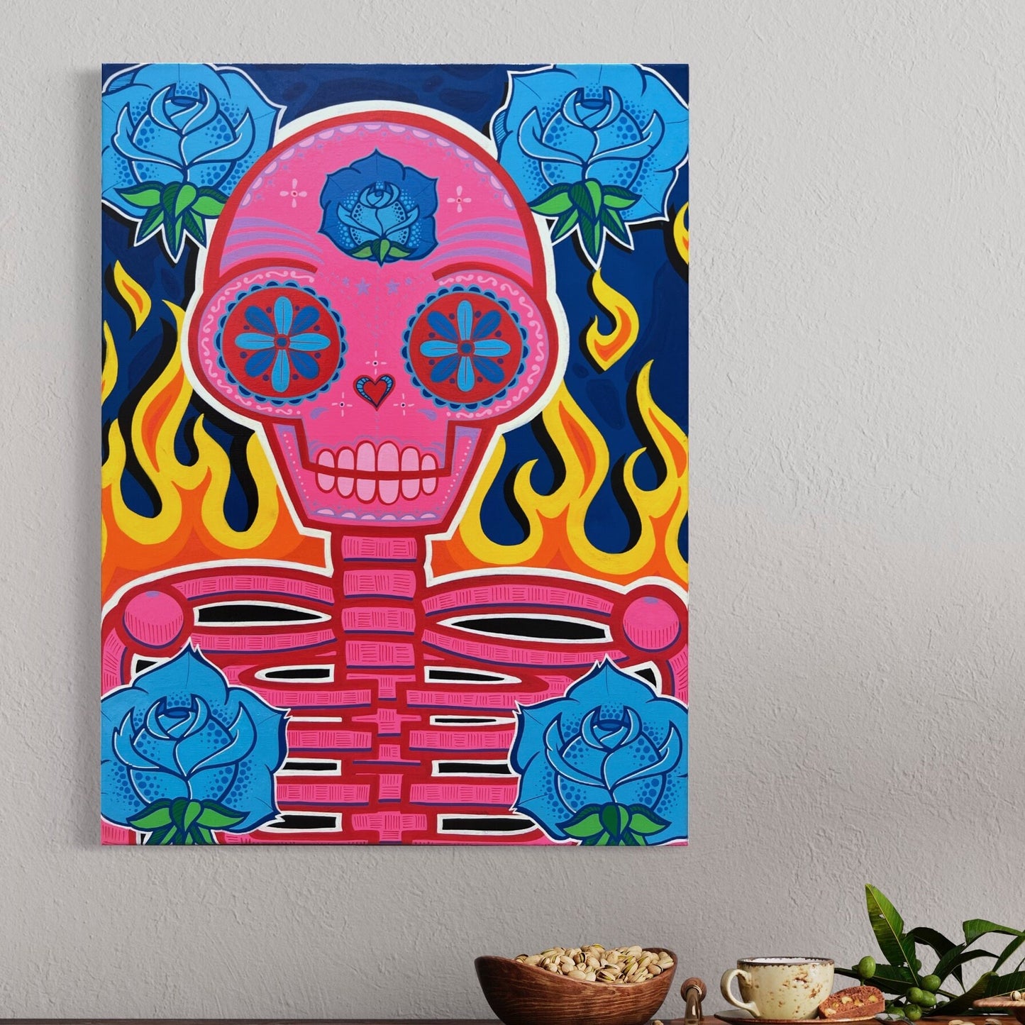 18" x 24" Sugar Skull Painting