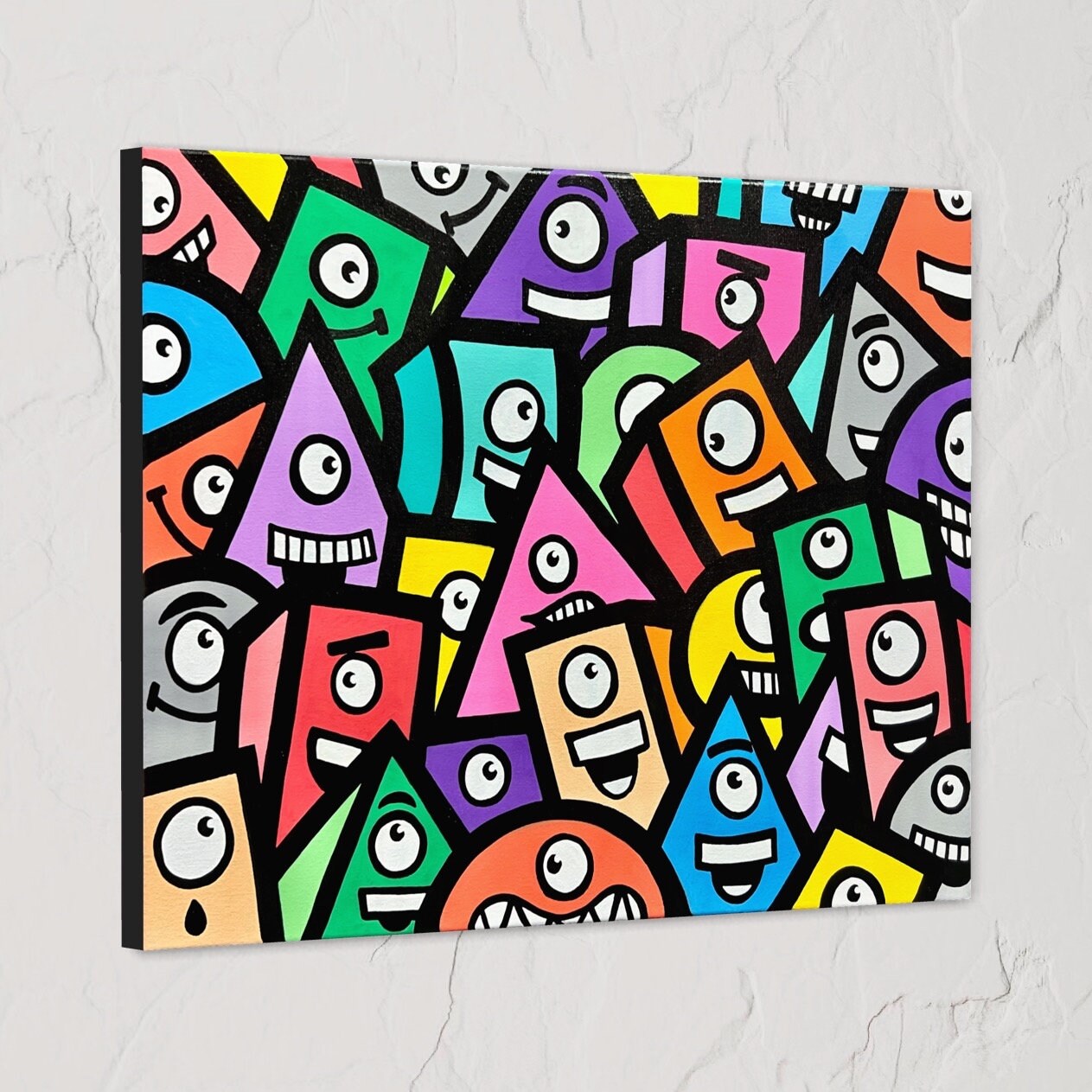 24" x 18" Whimsical Shapes Painting