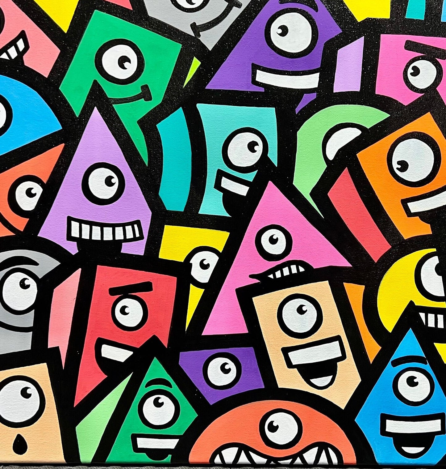 24" x 18" Whimsical Shapes Painting