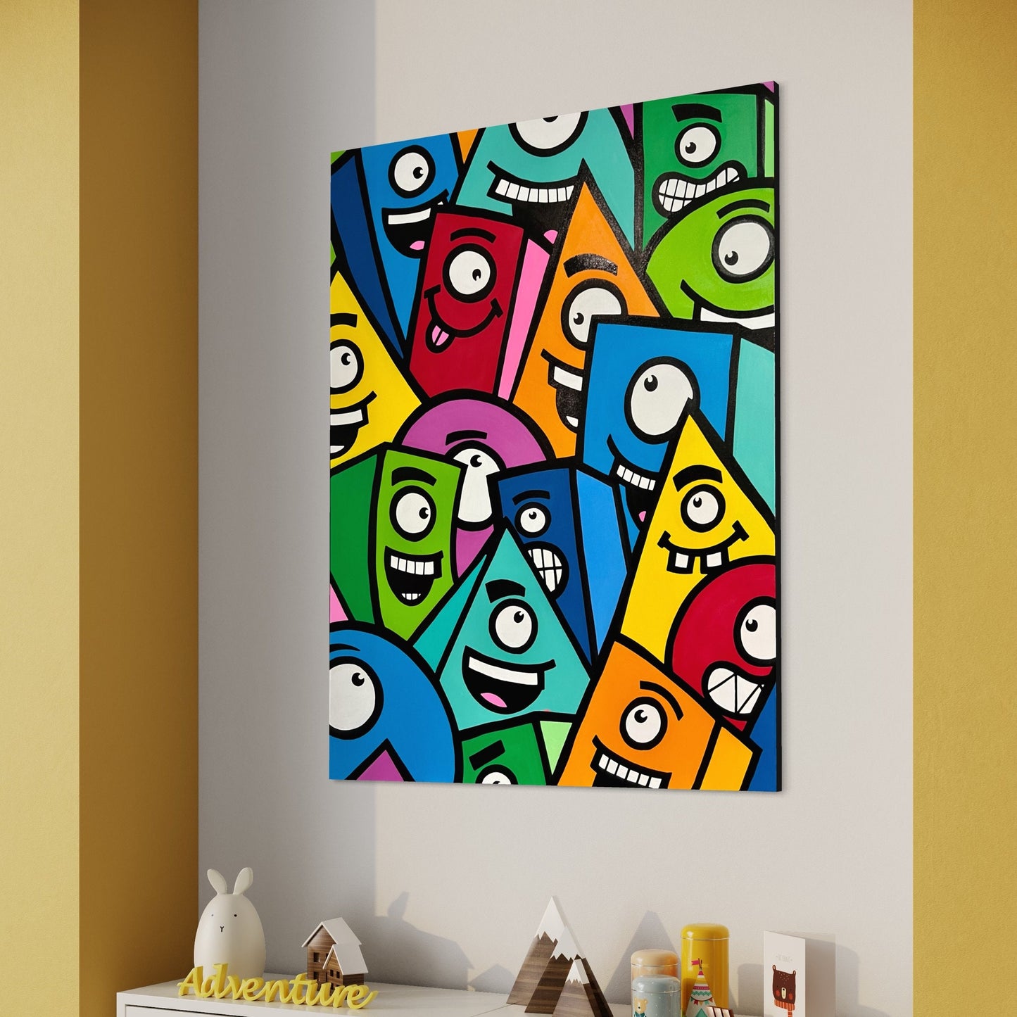 36" x 48" Whimsical Shapes Painting