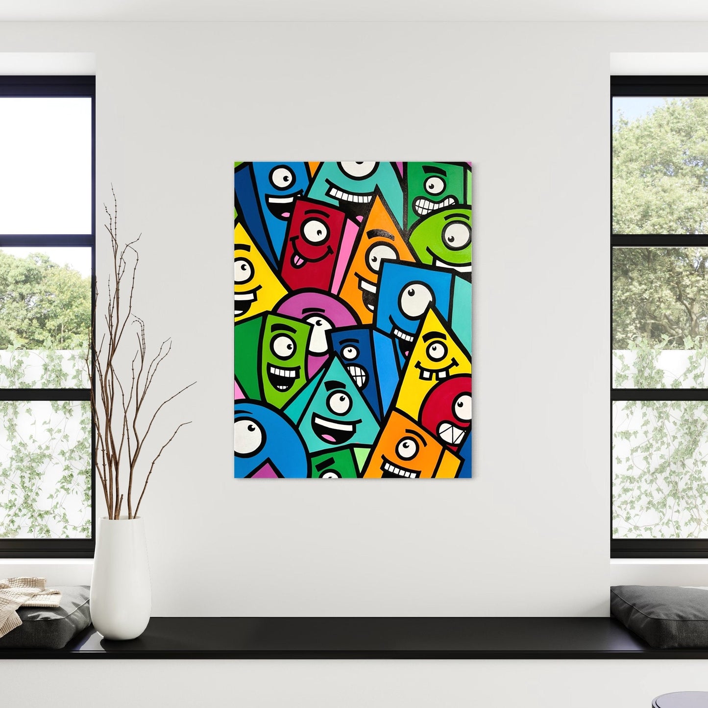 36" x 48" Whimsical Shapes Painting
