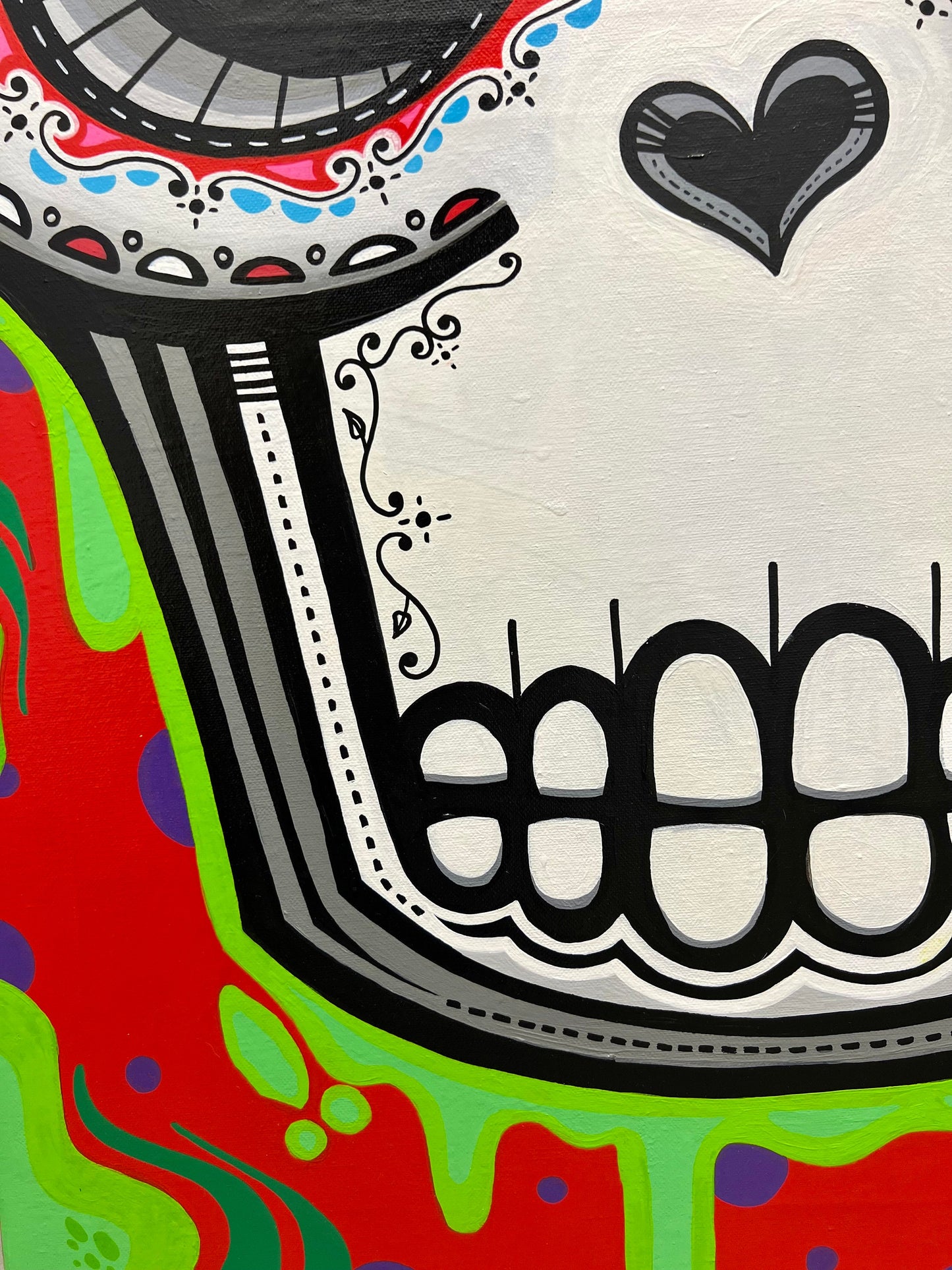 24" x 36" Sugar Skull Painting