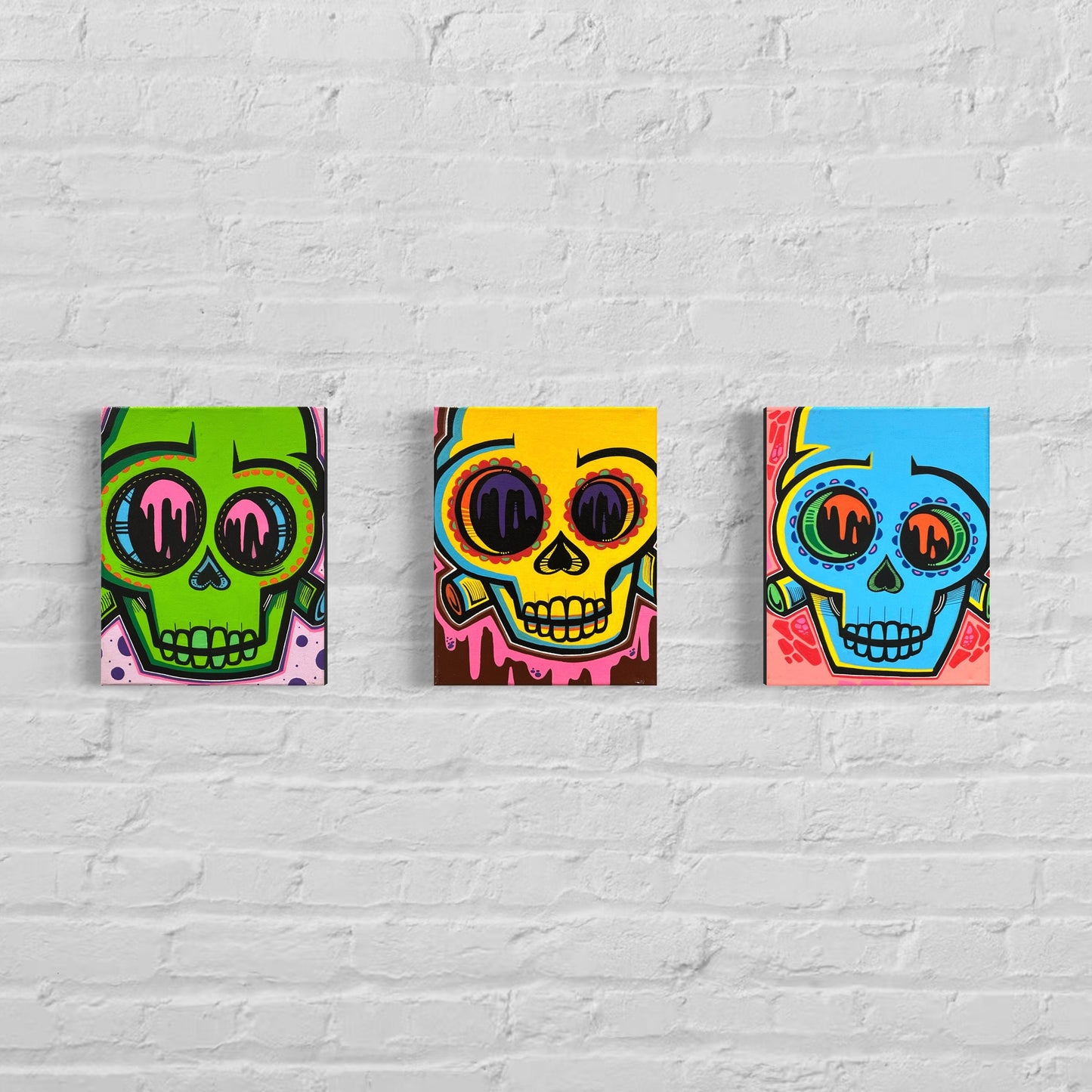 8" x 8" Sugar Skull Set