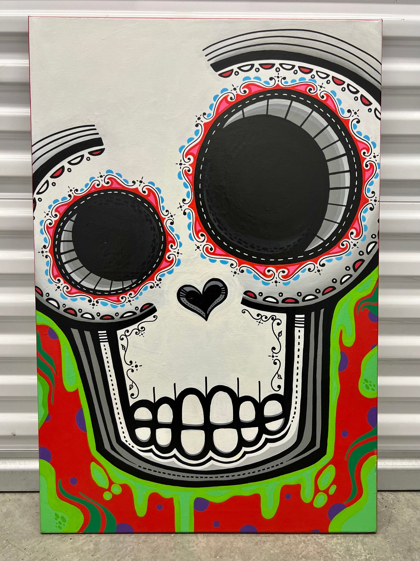 24" x 36" Sugar Skull Painting