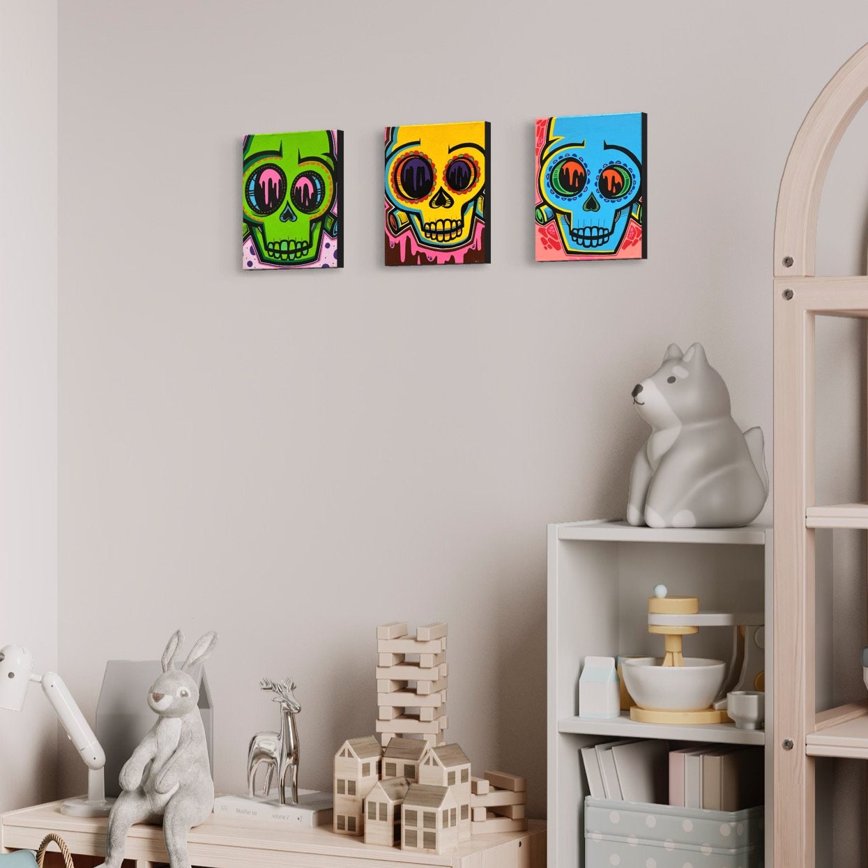 8" x 8" Sugar Skull Set
