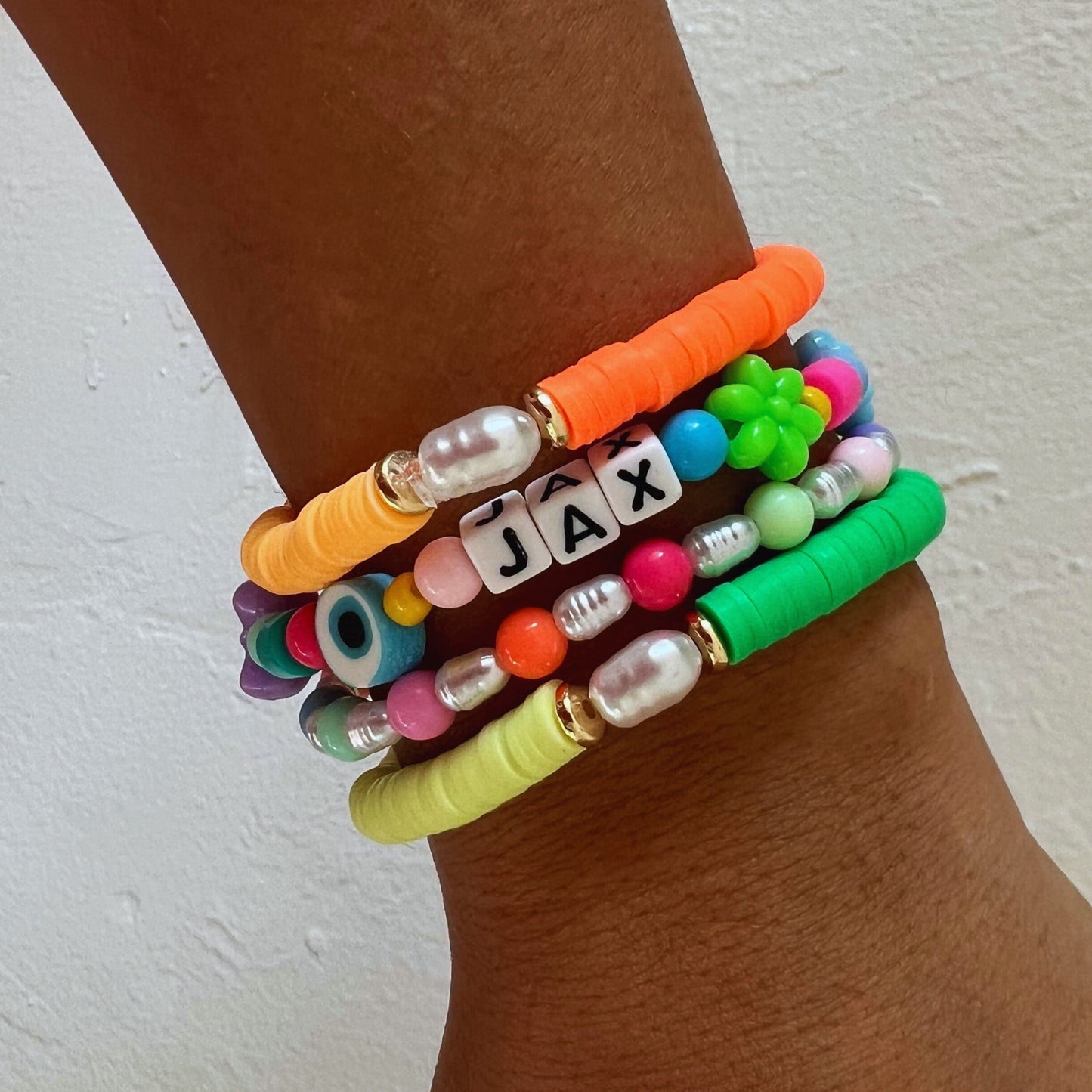 Personalized Beaded Bracelet Set