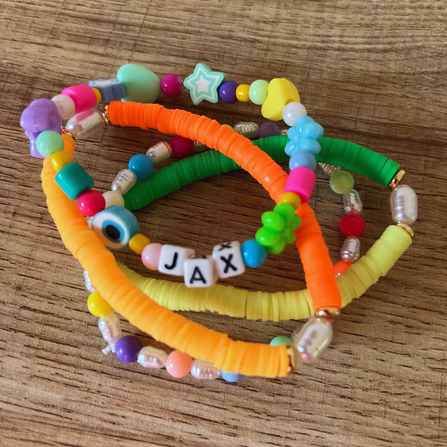 Personalized Beaded Bracelet Set