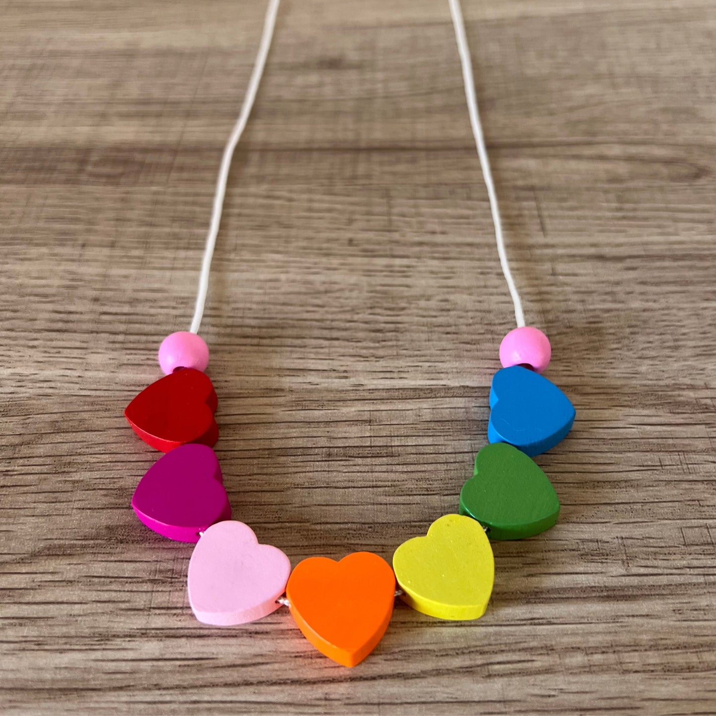 Whimsical Wood Beaded Necklace