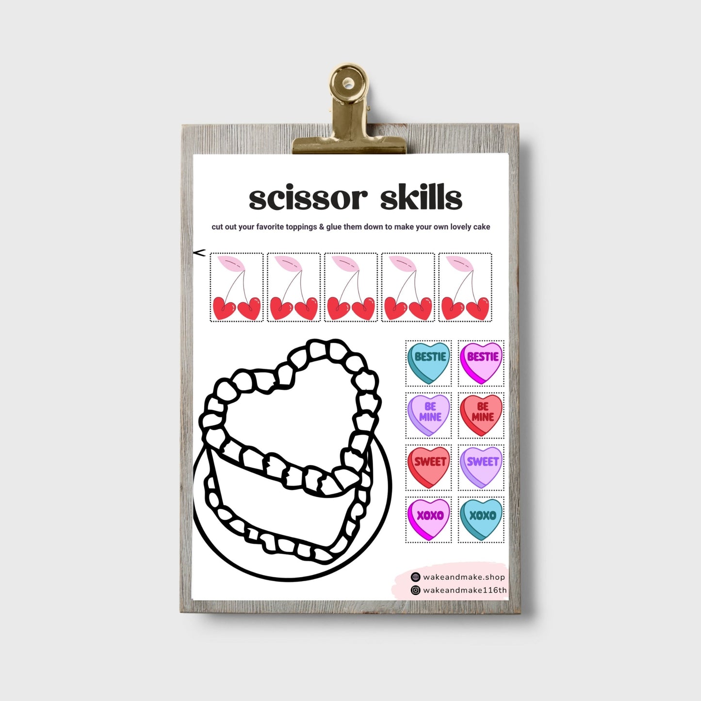 FREE Valentines Printable Worksheet - Instant Download