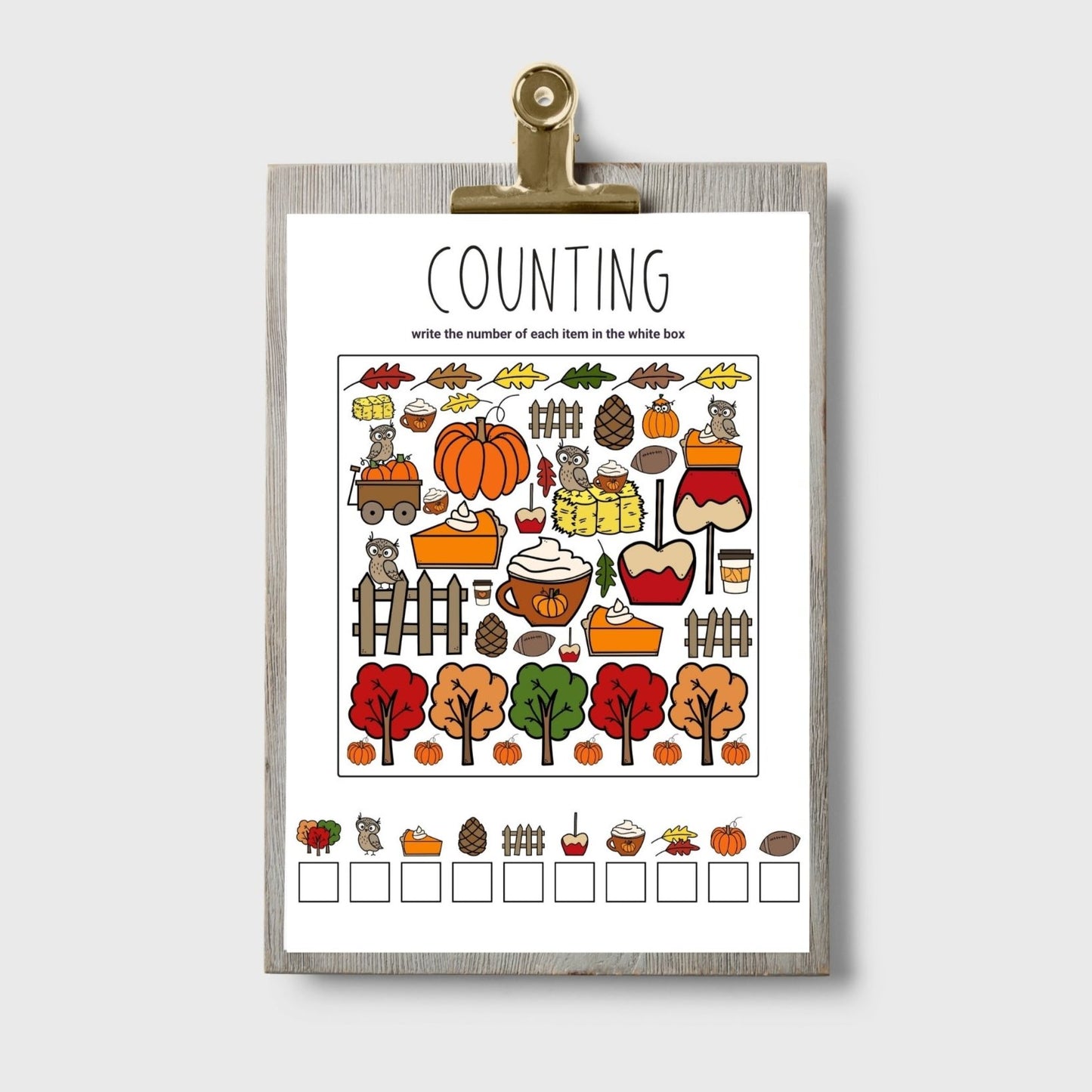 FREE Fall Printable Worksheet - Instant Download