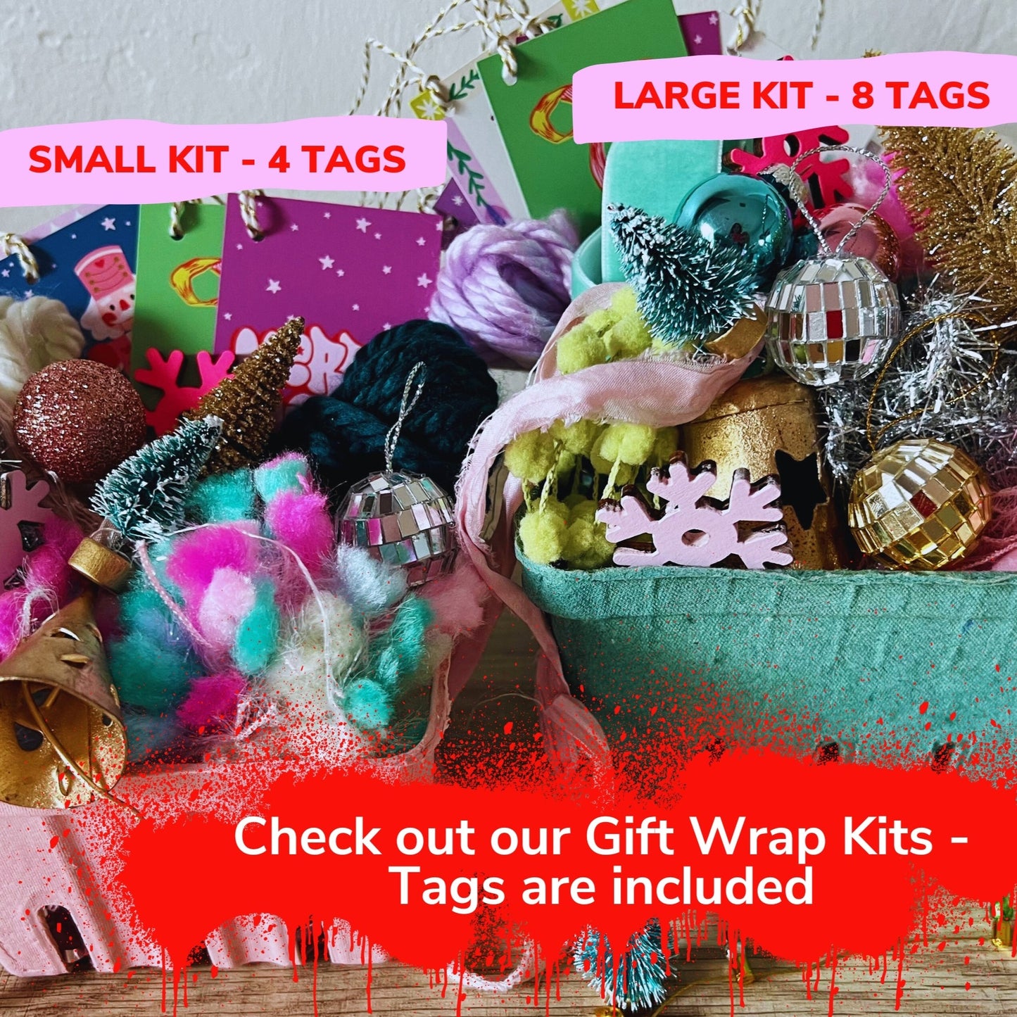 Graffiti-meets-Whimsy Holiday Gift Tags — Designed by us!